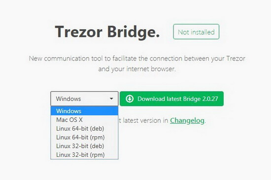 Trezor Bridge выбор ОС