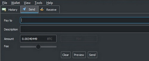 Send Bitcoin from Electrum wallet