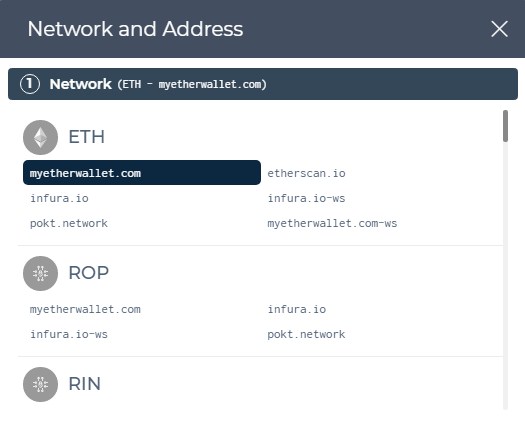 network and address