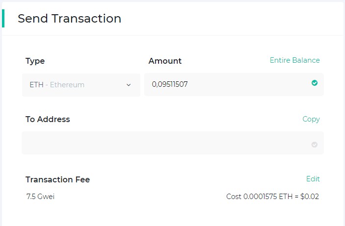 transaction details