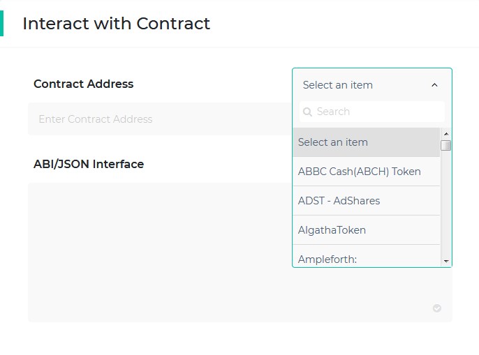 interact with contract