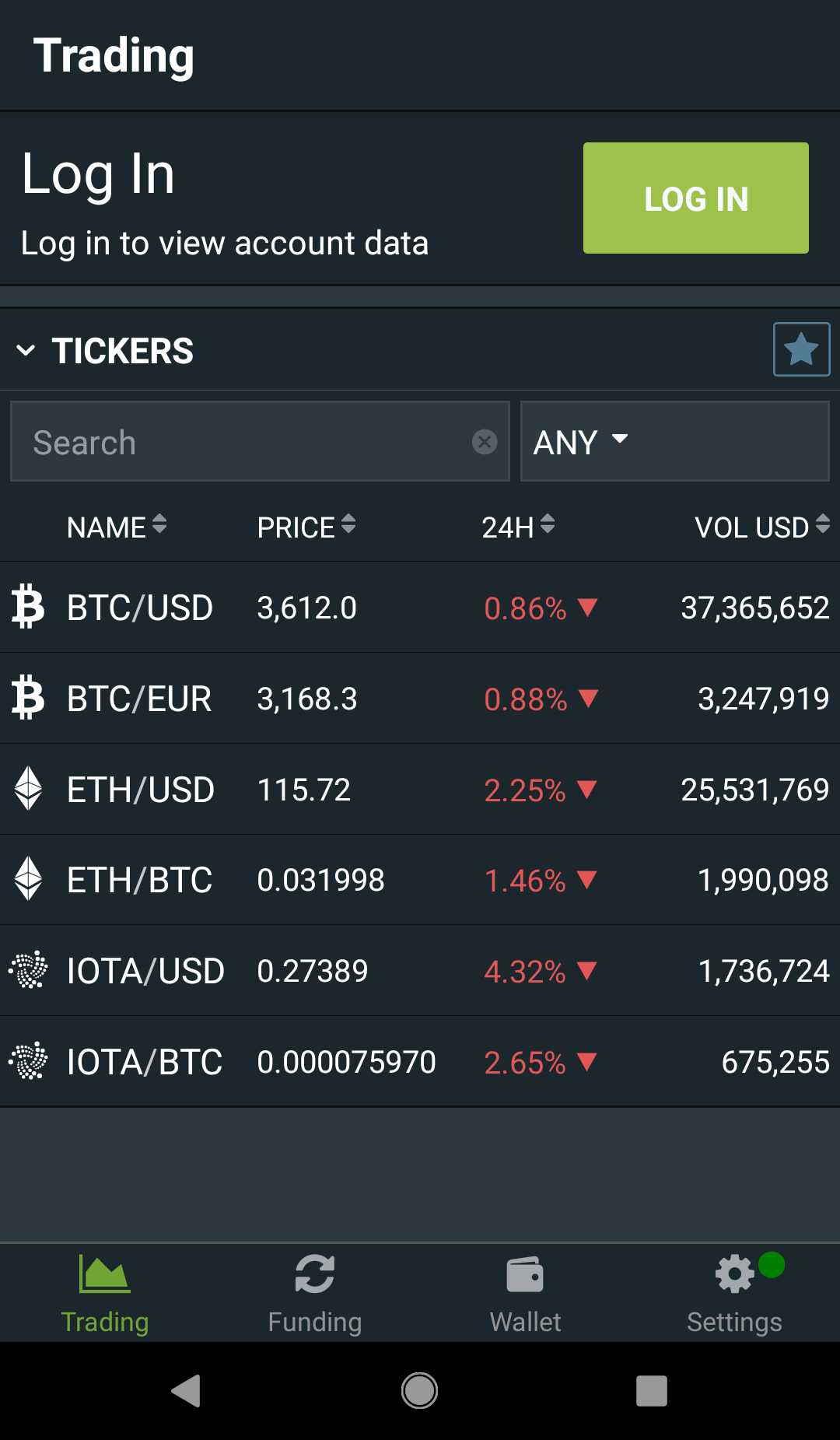 Bitfinex app store coin app mining