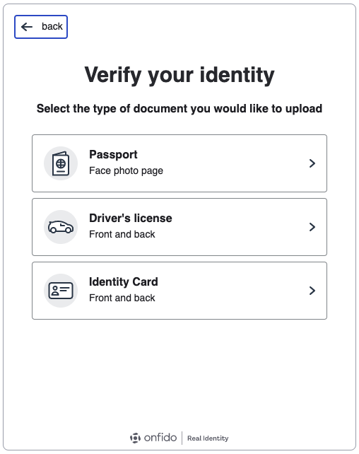 Verify your identity
