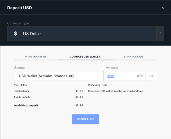 how long for coinbase to deposit