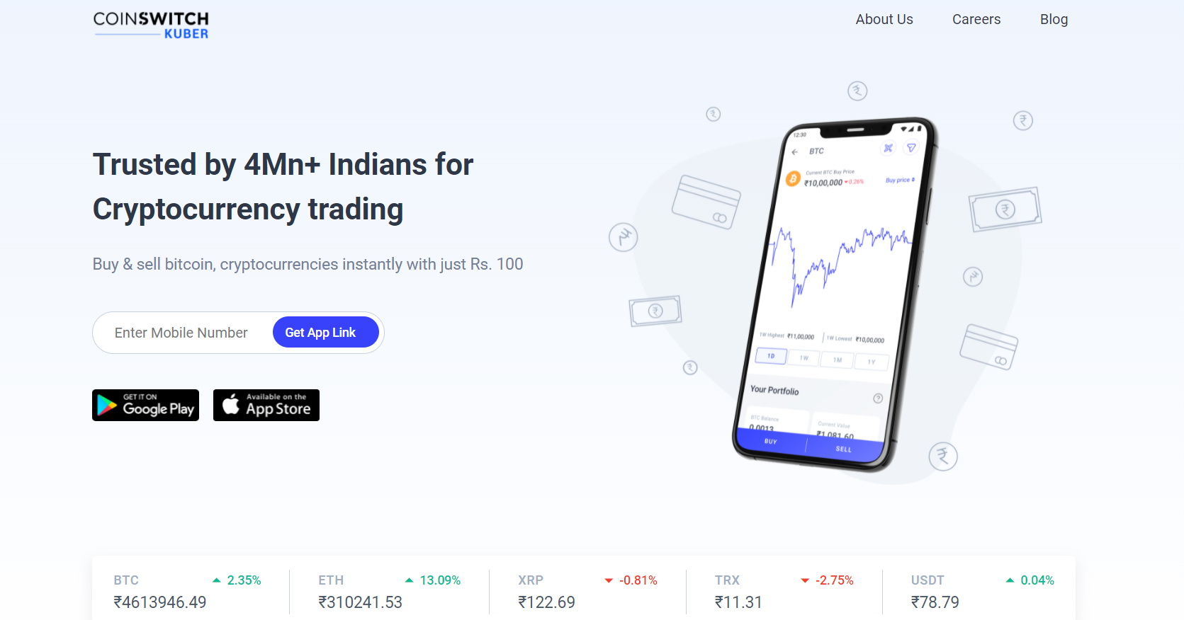 coinswitch crypto prices